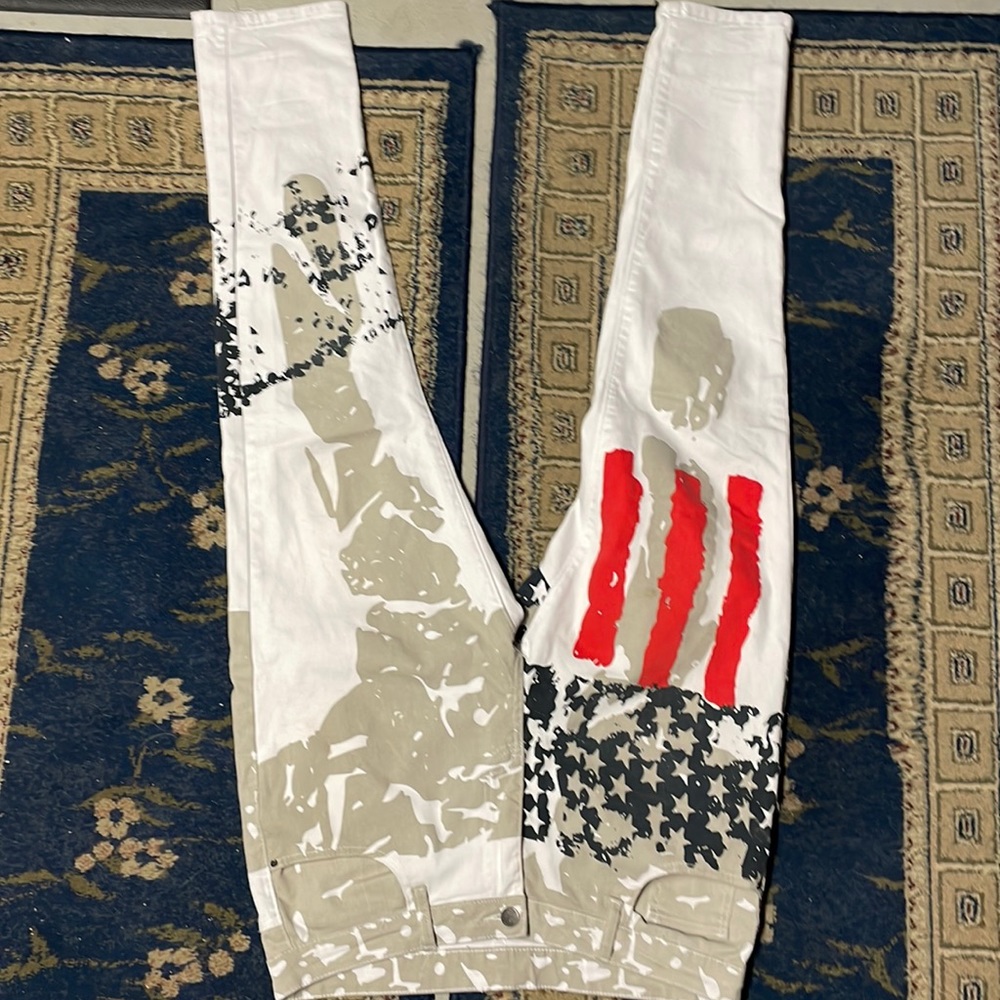 American Flag Design Jeans